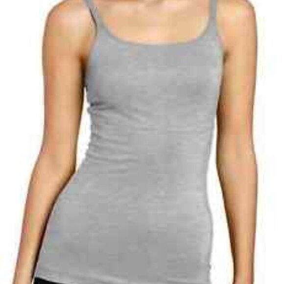 MAIDENFORM SHAPING CAMISOLE HEATHER GRAY SHELF BRA TANK SIZE MEDIUM NWT - Picture 1 of 12